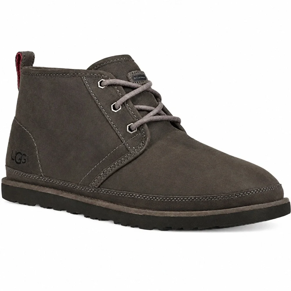 UGG Mens Neumel Waterproof Leather Boots Grizzly Brown Size 9 Fall Winter
